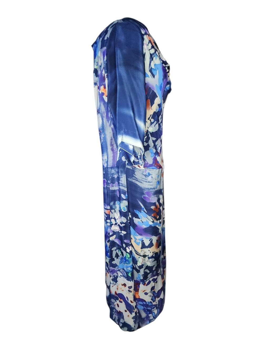 Anthropologie Collique Floral Silk Midi Dress, Womens 12 - Picture 5 of 7
